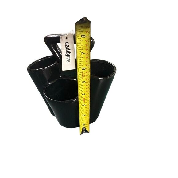 Home Essentials Black Ceramic 3D Holder Pen Art Brush Organizer with Anchor NWT - Picture 2 of 10